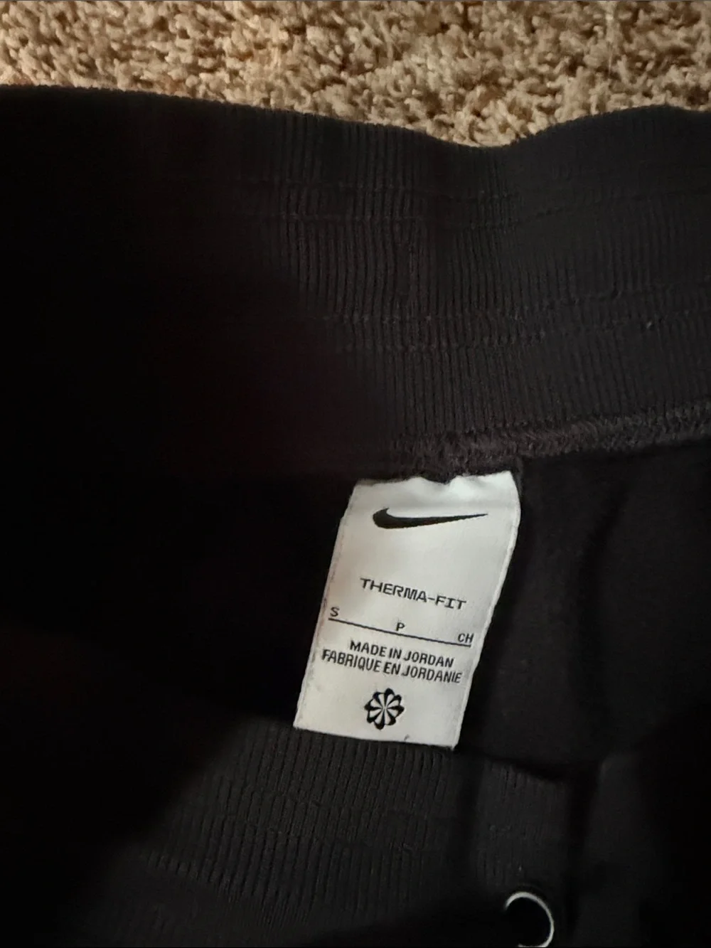 Nike Black Jogger Pants with White Swoosh